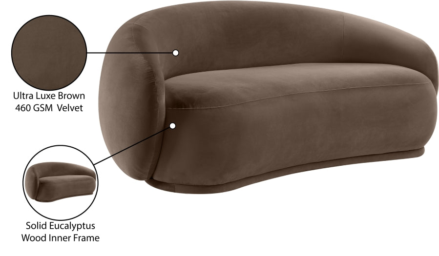 Emery 77" Velvet Upholstered Loveseat