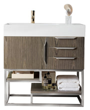 James Martin Columbia 36" Freestanding Single Vanity with Mineral Composite Stone Countertop