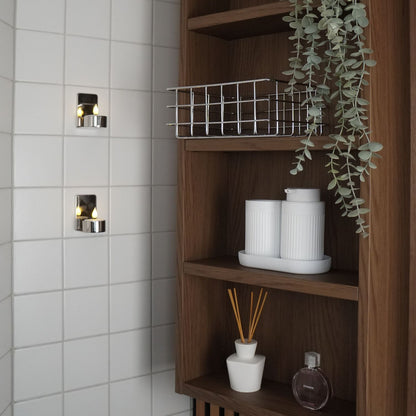 BESLAGSBODEN - Tea Light Holder in Polished Stainless Steel Self-adhesive