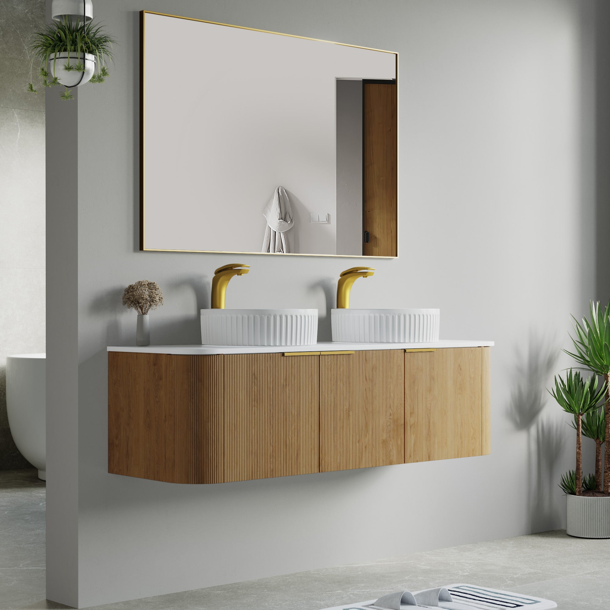 032 Series - 60 Inch Vanity - Cabinet Combination - Double Sinks