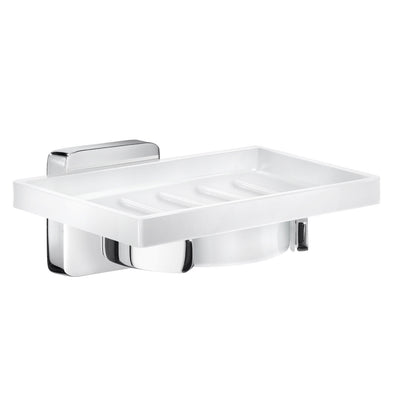 ICE - Holder in Polished Chrome with Porcelain Soap Dish.