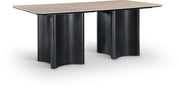 Corvina 78" Travertine Sintered Stone Top And Oak Veneer Base Dining Table