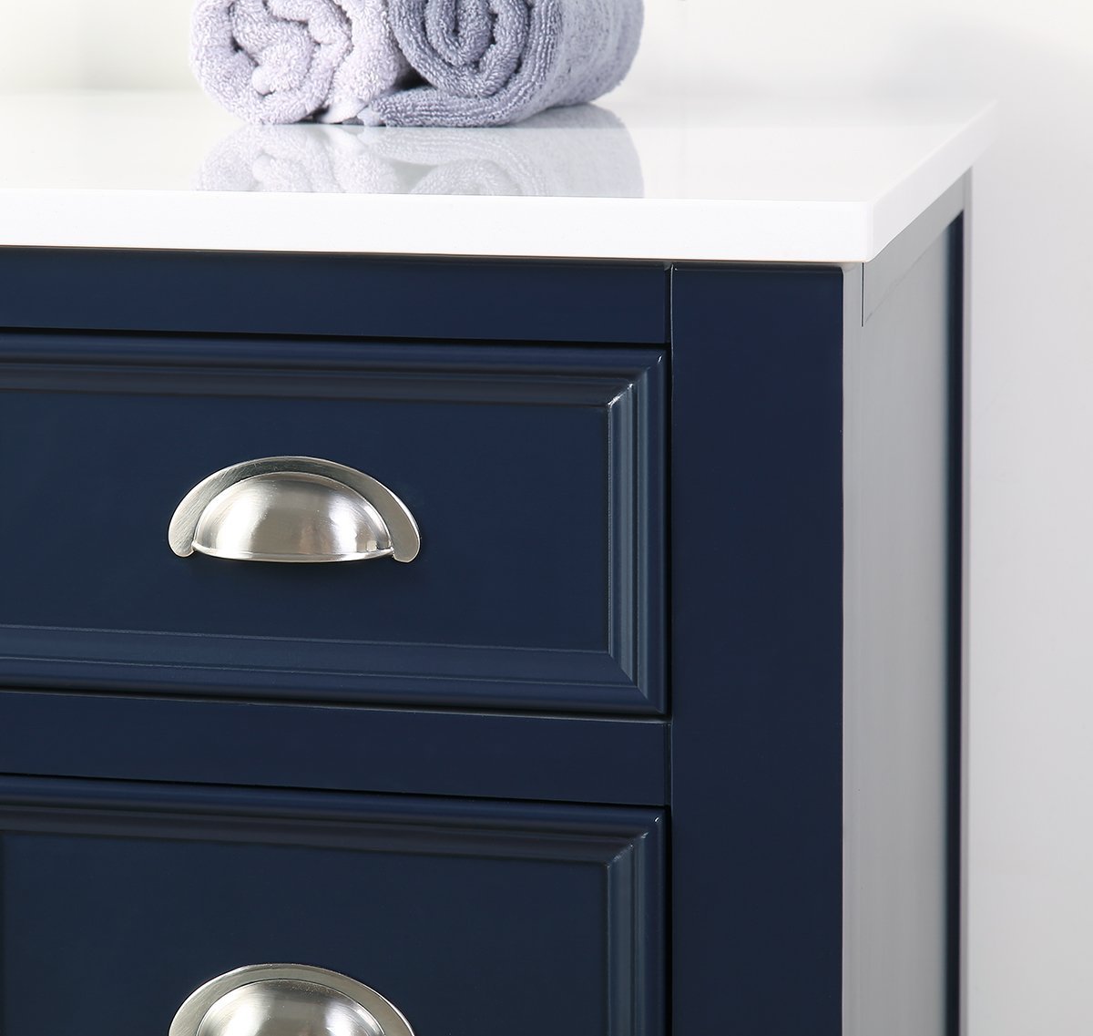 Chans Furniture CF-4485NB 46" Benton Collection Navy Blue Zapate Bathroom Sink Vanity