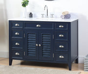 Chans Furniture CF-4485NB 46" Benton Collection Navy Blue Zapate Bathroom Sink Vanity