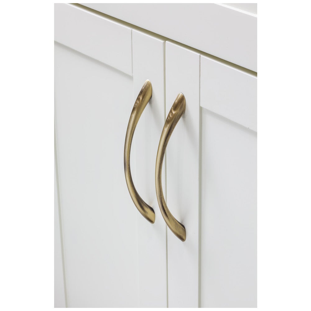 Hardware Resources 128 mm Brushed Antique Brass Arched Kingsport Cabinet Pull