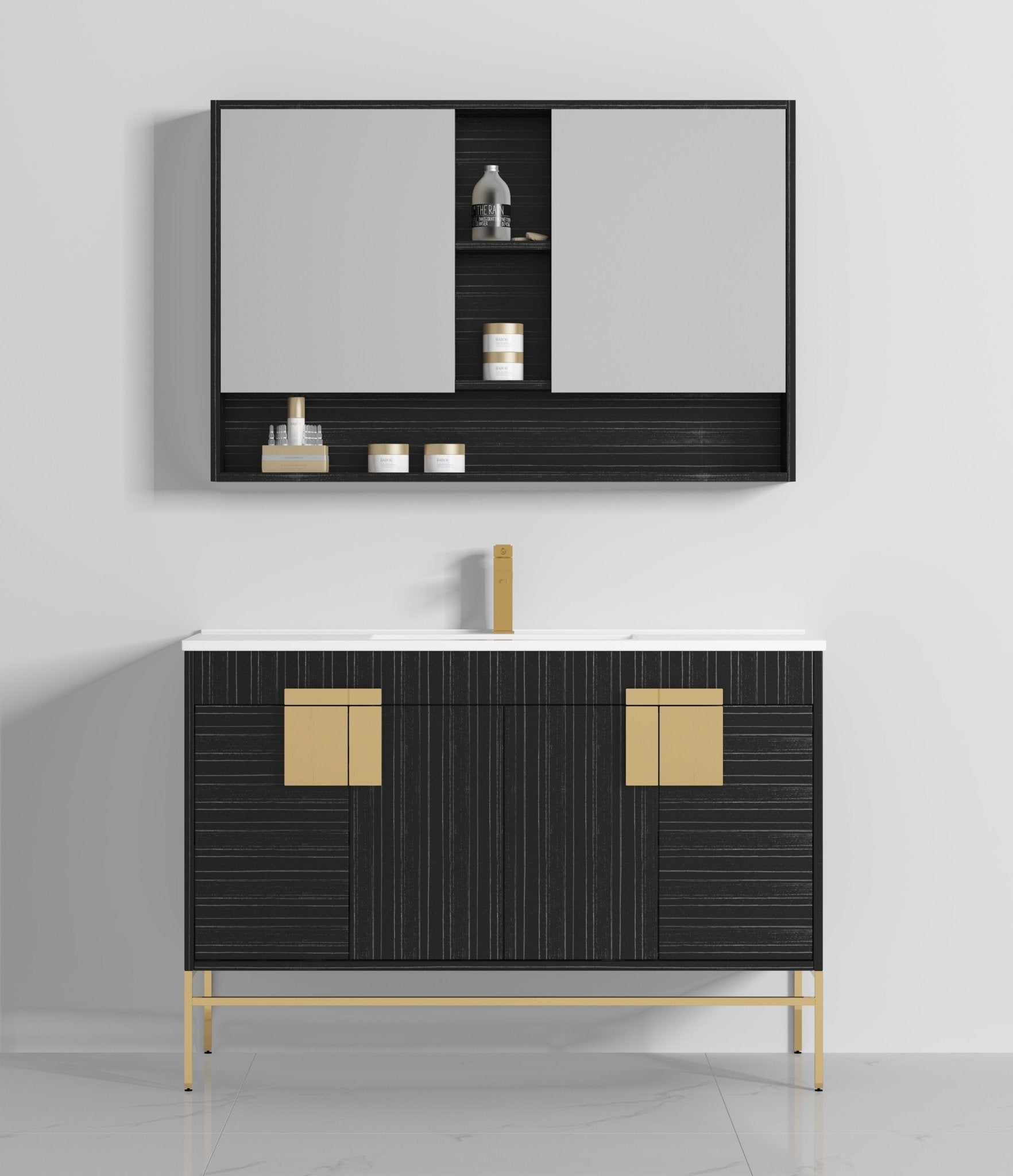 Chans Furniture CL-102DG-50SK 48"  Kuro Minimalistic Dawn Gray Single Sink Bathroom Vanity