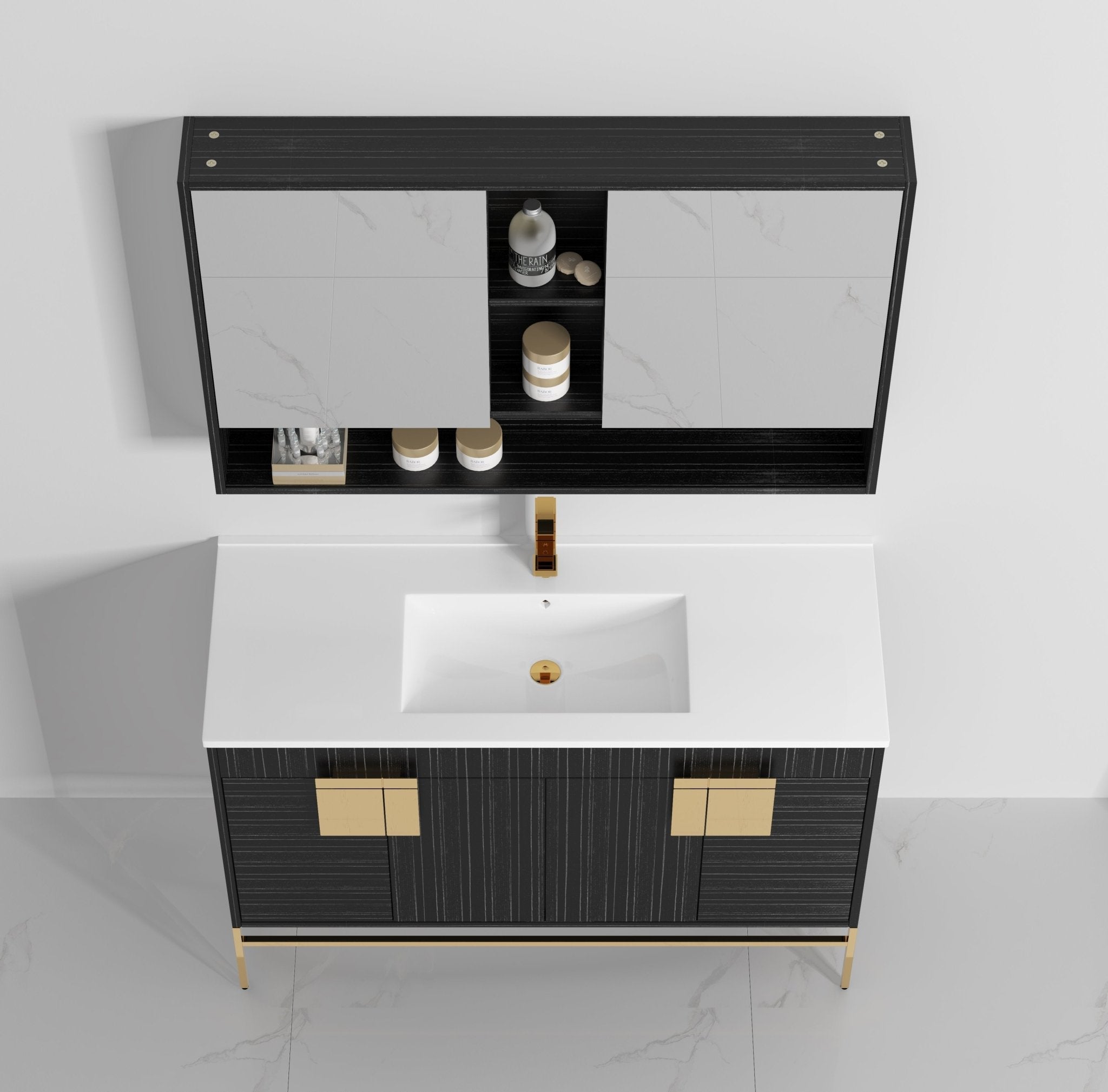 Chans Furniture CL-102DG-50SK 48"  Kuro Minimalistic Dawn Gray Single Sink Bathroom Vanity