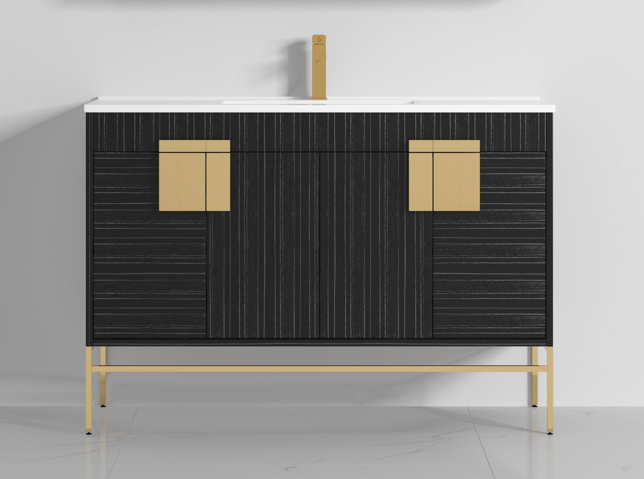 Chans Furniture CL-102DG-50SK 48"  Kuro Minimalistic Dawn Gray Single Sink Bathroom Vanity