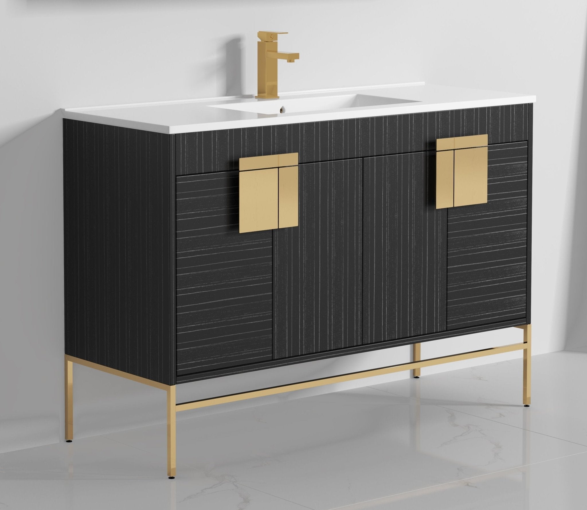 Chans Furniture CL-102DG-50SK 48"  Kuro Minimalistic Dawn Gray Single Sink Bathroom Vanity