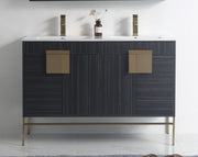 Chans Furniture CL-102DG-47QD 48" Tennant Brand Kuro Minimalistic Dawn Gray Double Bathroom Vanity