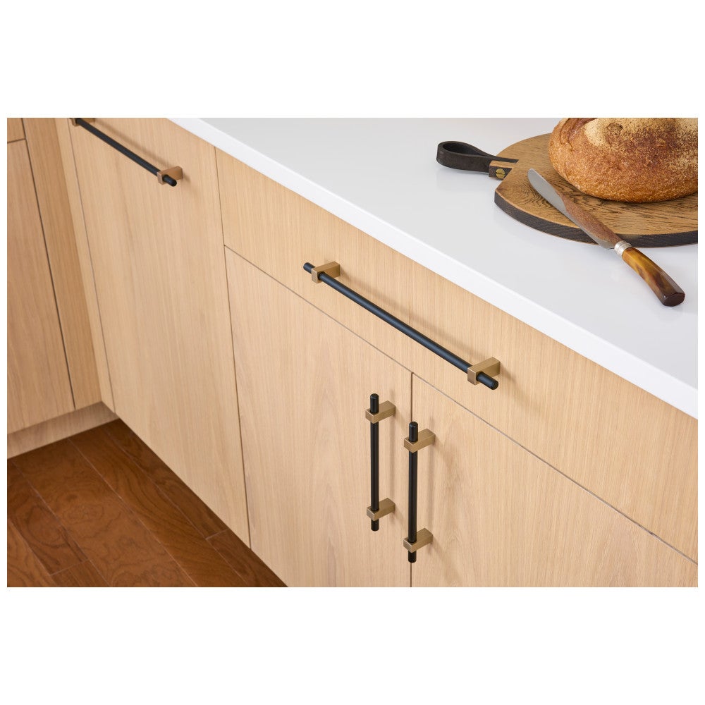 Hardware Resources 96 mm Center-to-Center Satin Nickel Larkin Cabinet Bar Pull