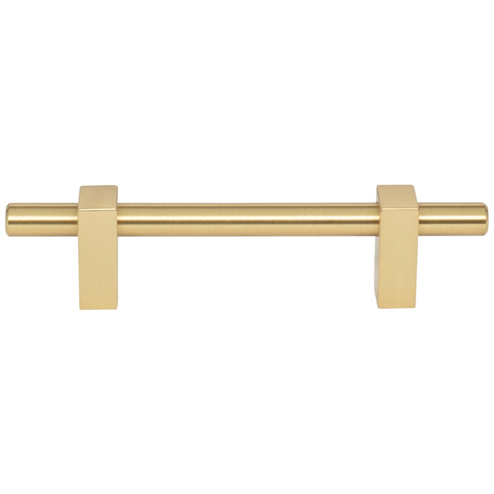 Hardware Resources 96 mm Center-to-Center Satin Nickel Larkin Cabinet Bar Pull