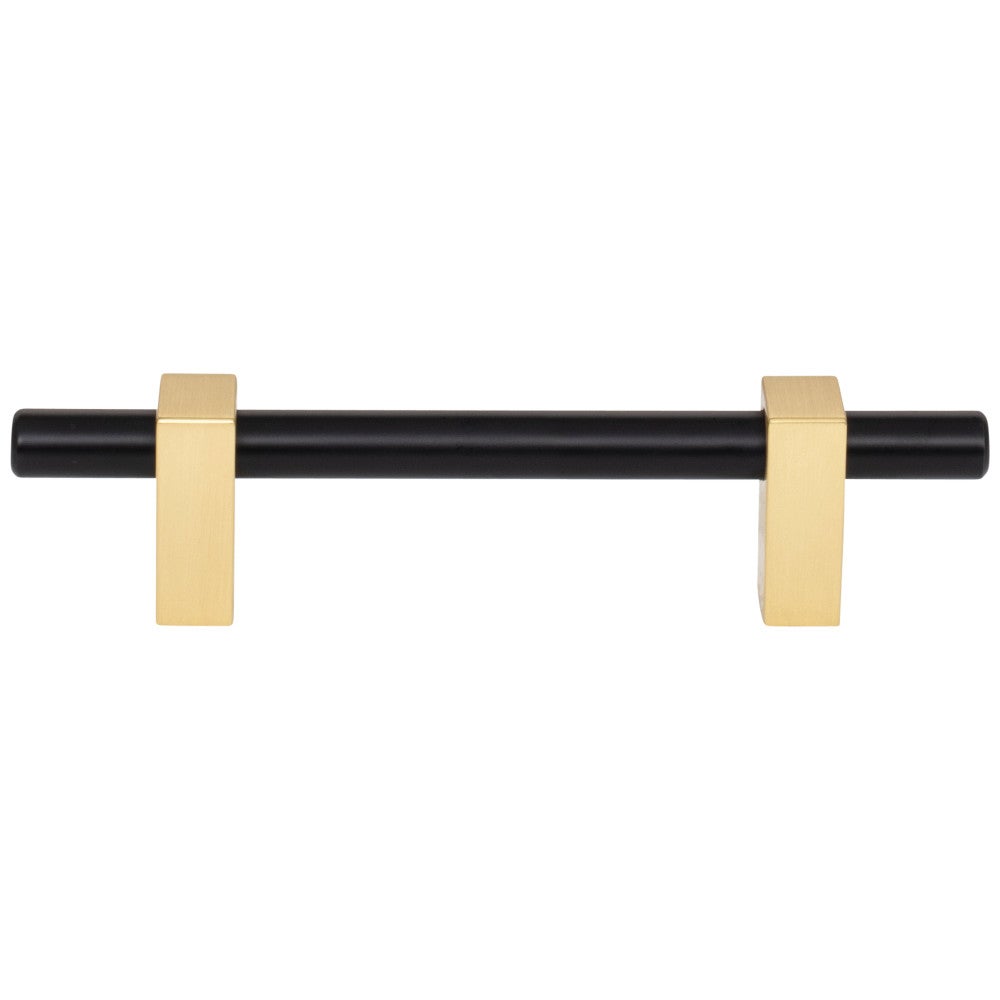 Hardware Resources 96 mm Center-to-Center Satin Nickel Larkin Cabinet Bar Pull