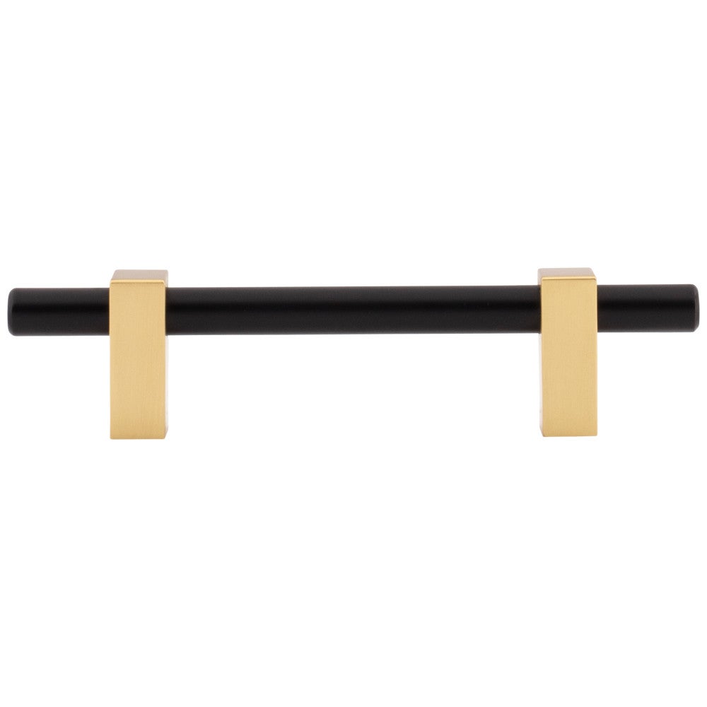 Hardware Resources 96 mm Center-to-Center Satin Nickel Larkin Cabinet Bar Pull