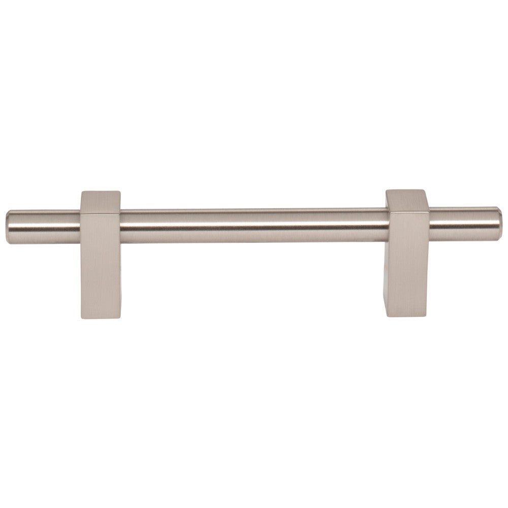 Hardware Resources 96 mm Center-to-Center Satin Nickel Larkin Cabinet Bar Pull