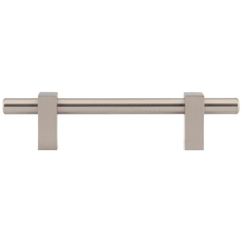 Hardware Resources 96 mm Center-to-Center Satin Nickel Larkin Cabinet Bar Pull