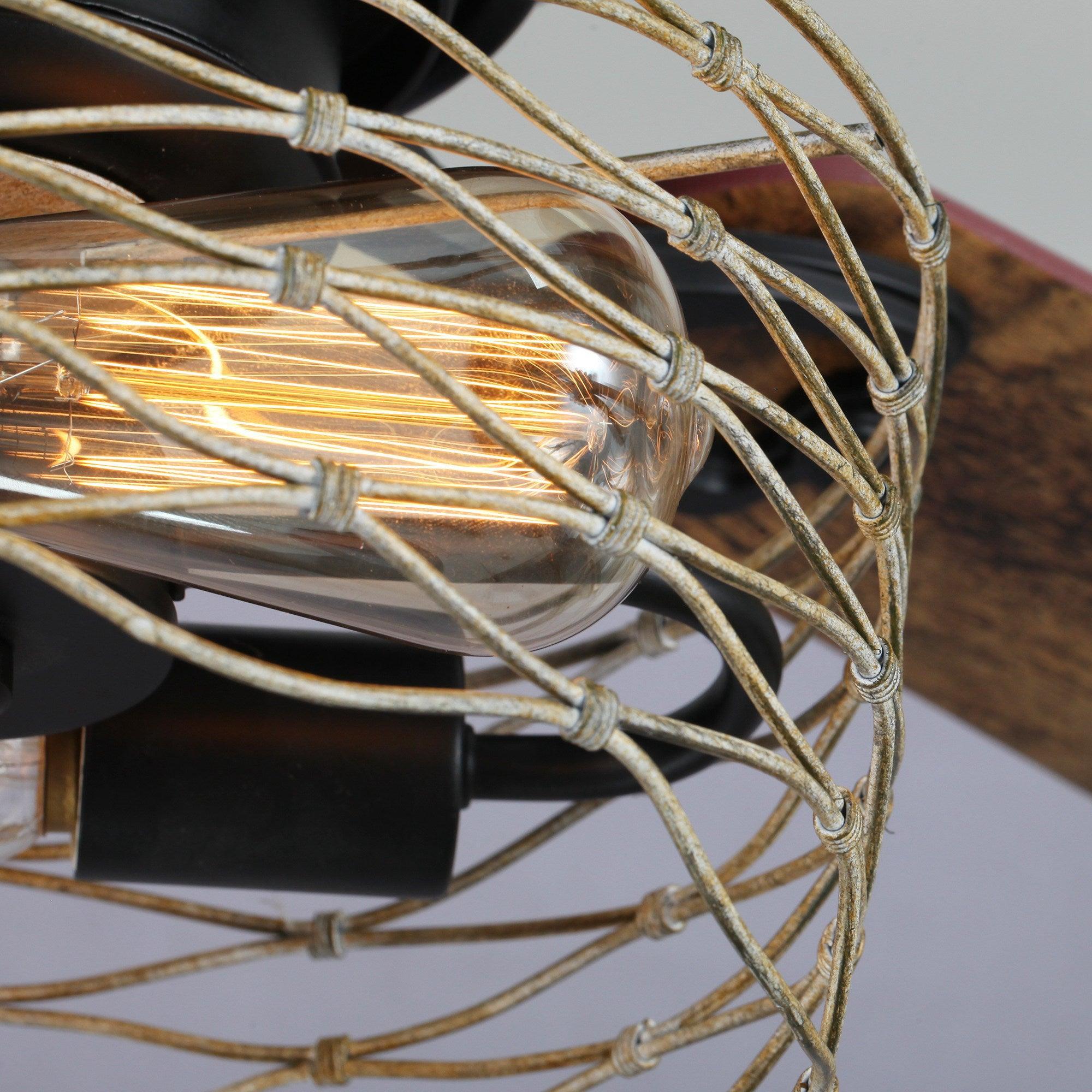 48" Athens Farmhouse Flush Mount Reversible Ceiling Fan with Lighting and Remote Control