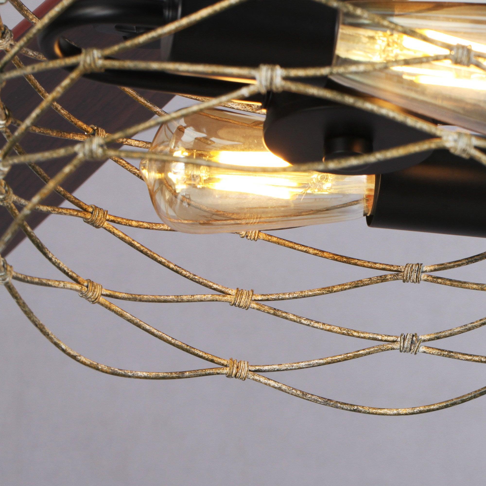 48" Athens Farmhouse Flush Mount Reversible Ceiling Fan with Lighting and Remote Control