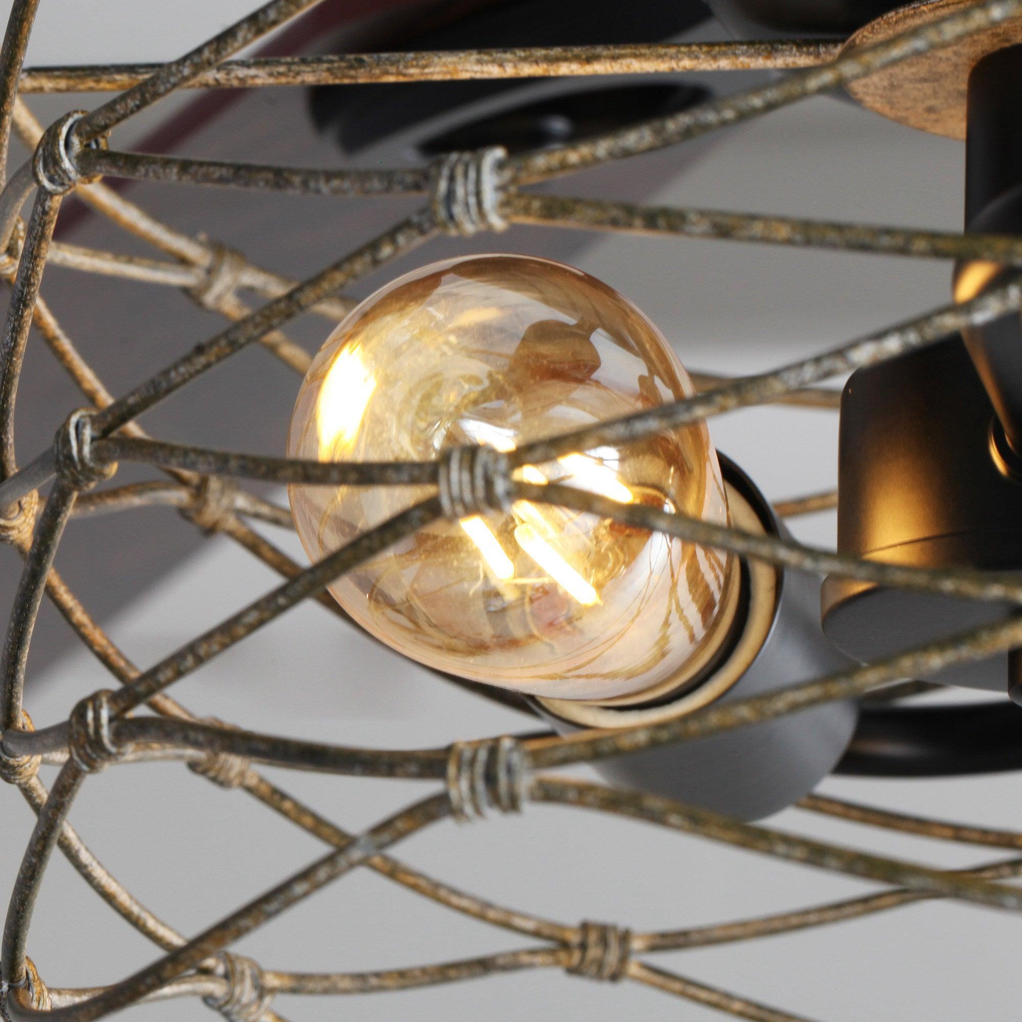 48" Athens Farmhouse Flush Mount Reversible Ceiling Fan with Lighting and Remote Control