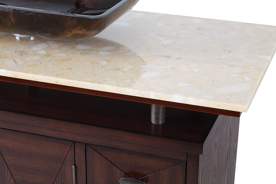 Chans Furniture Q136-8X 48" Benton Collection Verdana Vessel Sink Bathroom Vanity