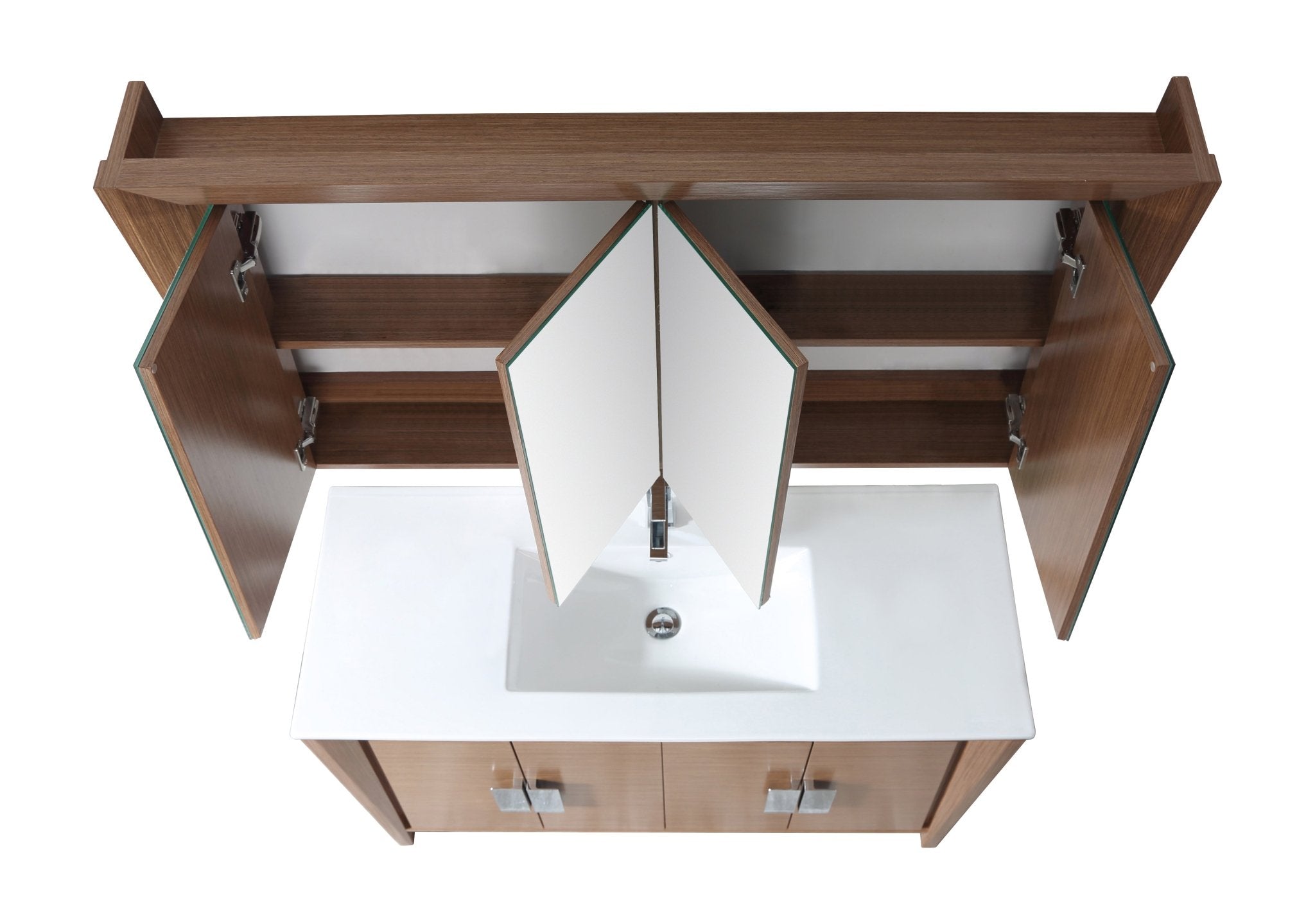 Chans Furniture CL-22WV47-ZI 48" Larvotto Light Wheat Color Modern Bathroom Sink Vanity