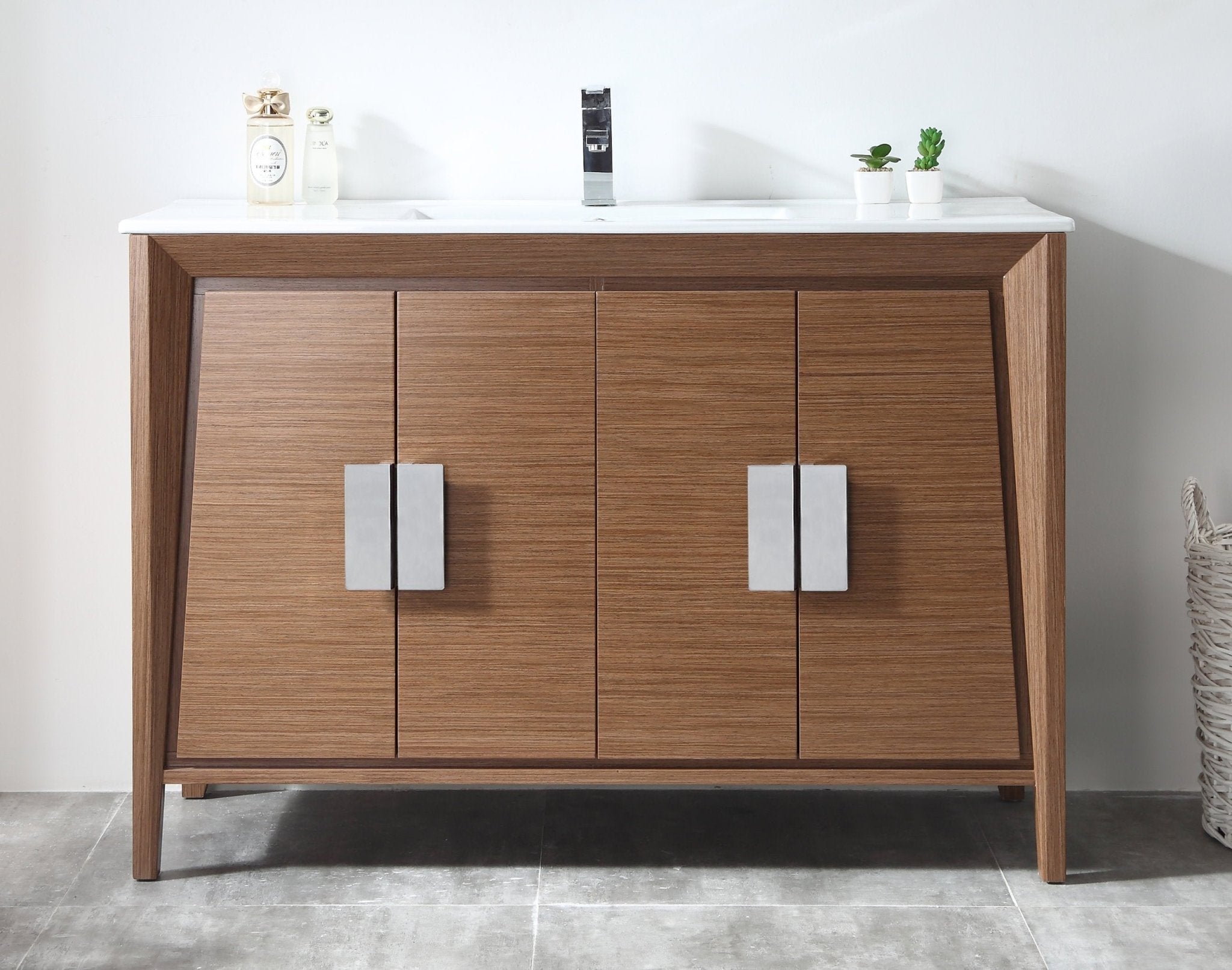 Chans Furniture CL-22WV47-ZI 48" Larvotto Light Wheat Color Modern Bathroom Sink Vanity