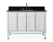 Chans Furniture Q164WT-48GT 48" Tennant Brand Bertone White Modern Bathroom Sink Vanity