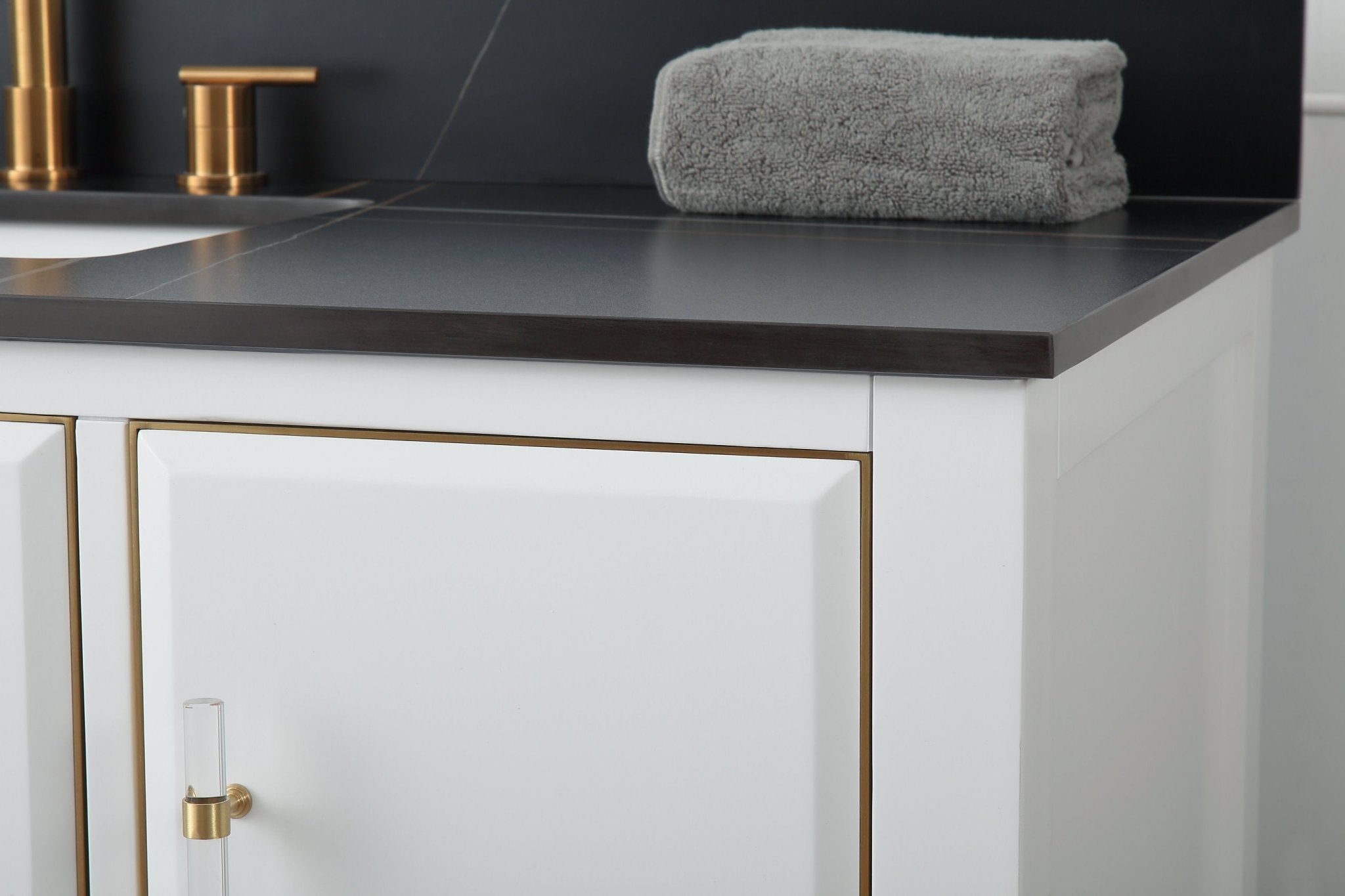 Chans Furniture Q164WT-48GT 48" Tennant Brand Bertone White Modern Bathroom Sink Vanity