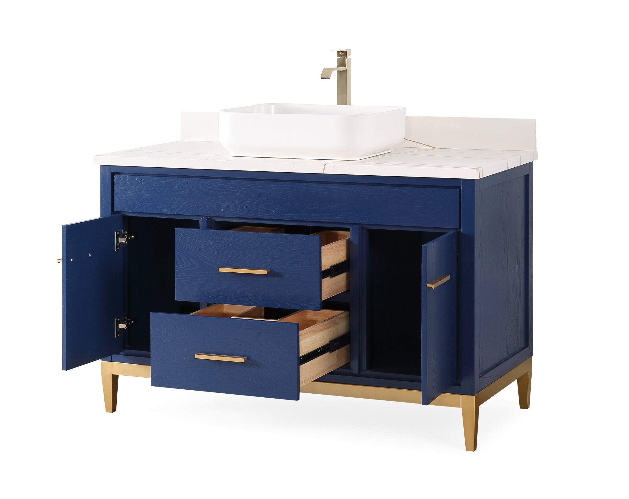 Chans Furniture TB-9948VB-48QT-LP 48"  Tennant Brand Modern Style Beatrice Vessel Sink Bathroom Vanity