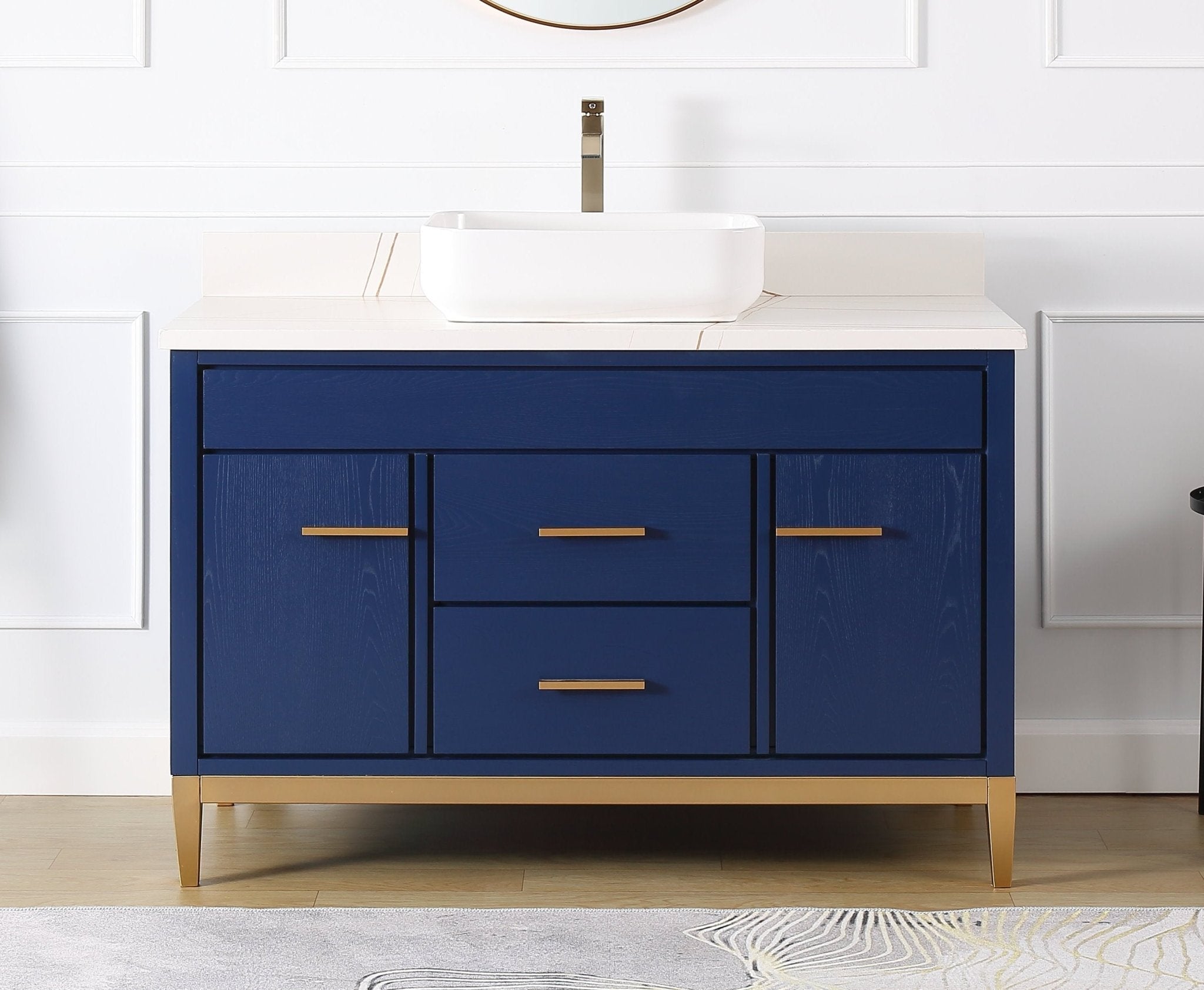 Chans Furniture TB-9948VB-48QT-LP 48"  Tennant Brand Modern Style Beatrice Vessel Sink Bathroom Vanity