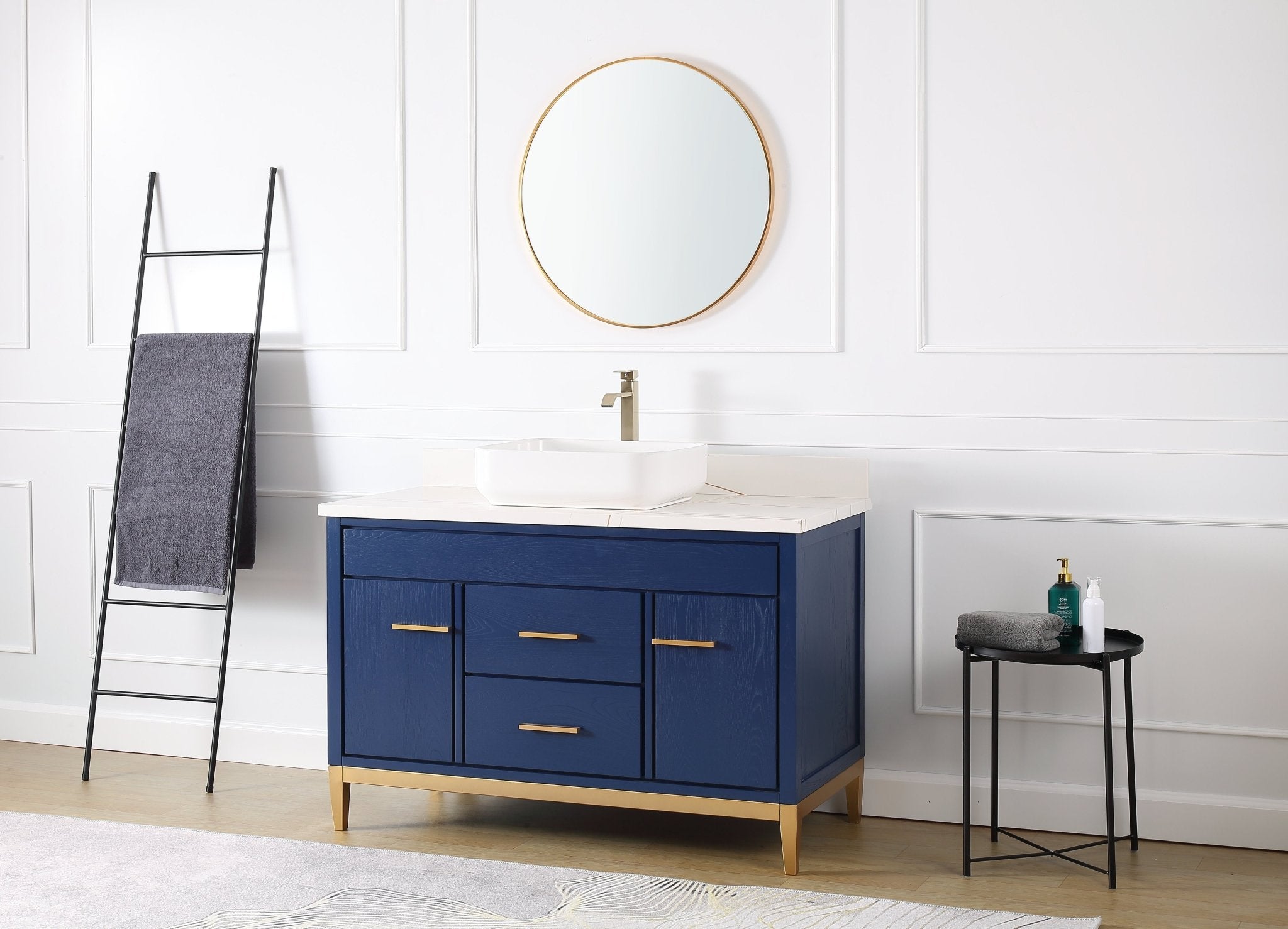 Chans Furniture TB-9948VB-48QT-LP 48"  Tennant Brand Modern Style Beatrice Vessel Sink Bathroom Vanity