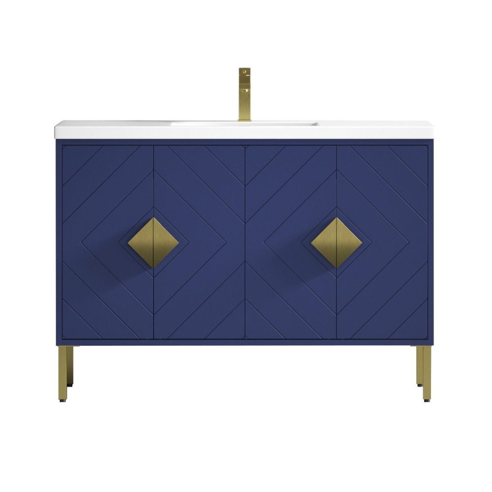 Chans Furniture AC-66NB48 48"  Tennant Brand Modern Style Navy Blue Eileen Bathroom Sink Vanity