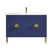 Chans Furniture AC-66NB48 48"  Tennant Brand Modern Style Navy Blue Eileen Bathroom Sink Vanity