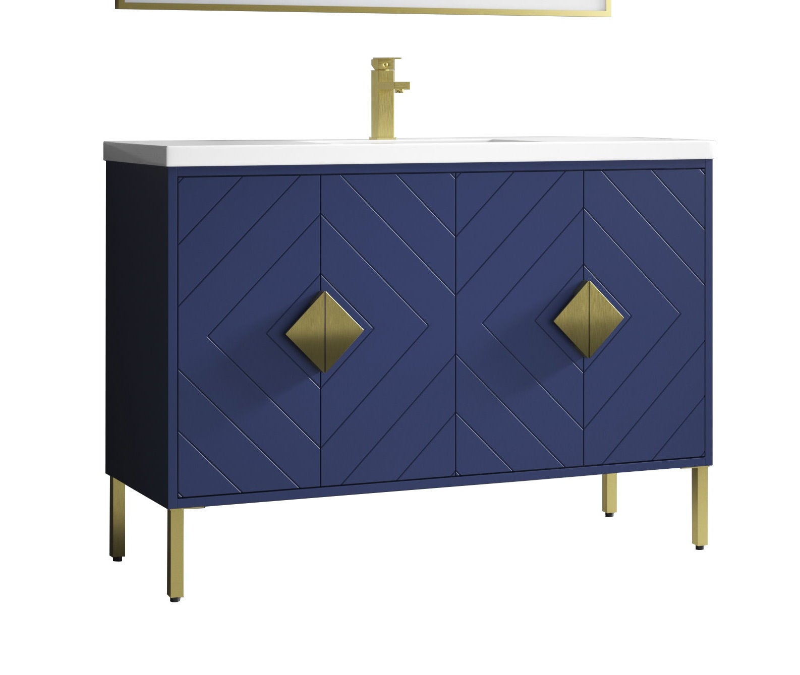 Chans Furniture AC-66NB48 48"  Tennant Brand Modern Style Navy Blue Eileen Bathroom Sink Vanity