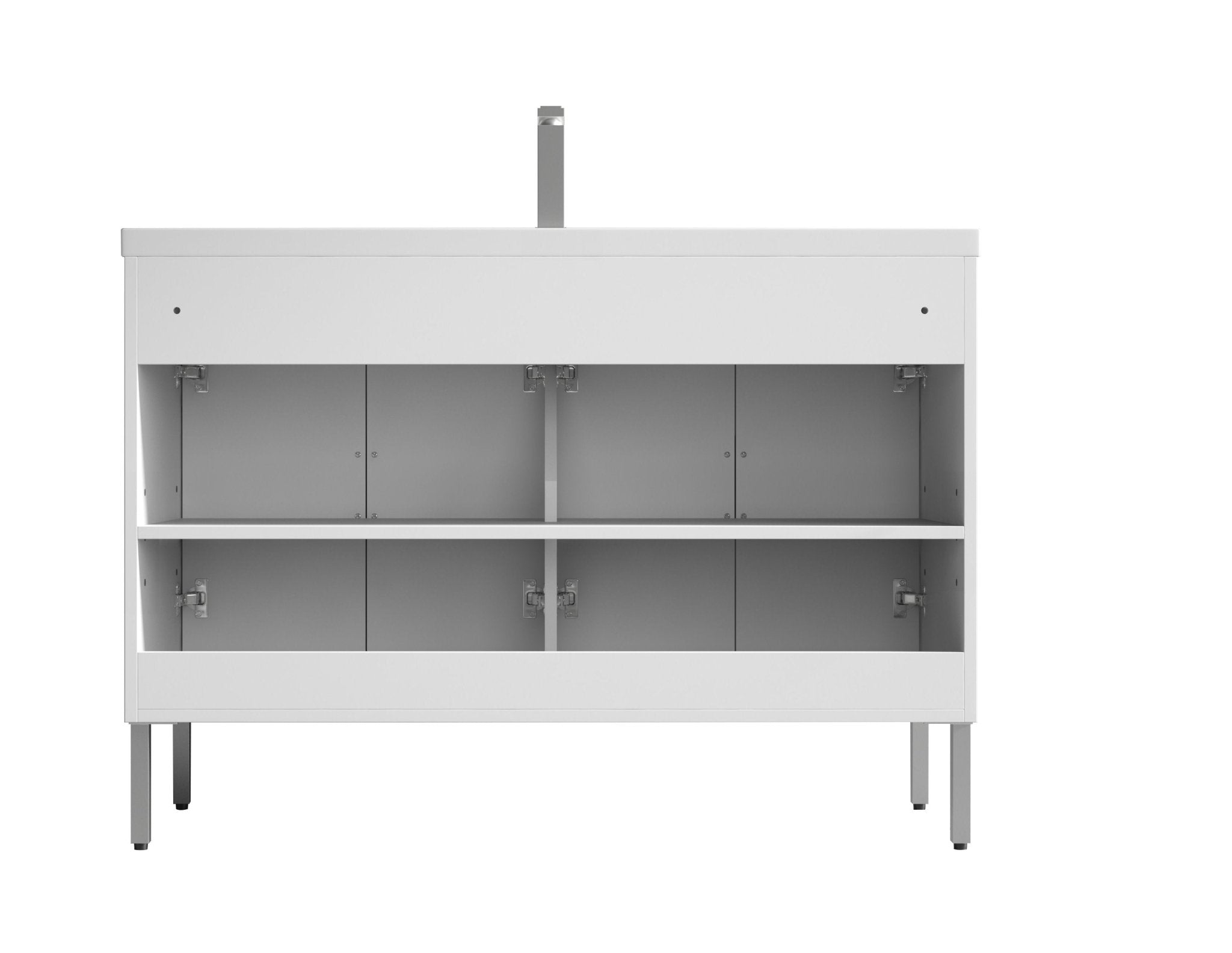 Chans Furniture AC-66WT48 48"  Tennant Brand Modern Style White Eileen Bathroom Sink Vanity