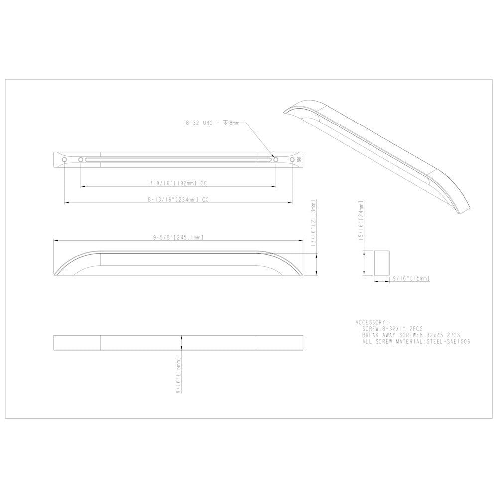 Hardware Resources 32 mm Center-to-Center Satin Nickel Elara Cabinet Pinch Pull
