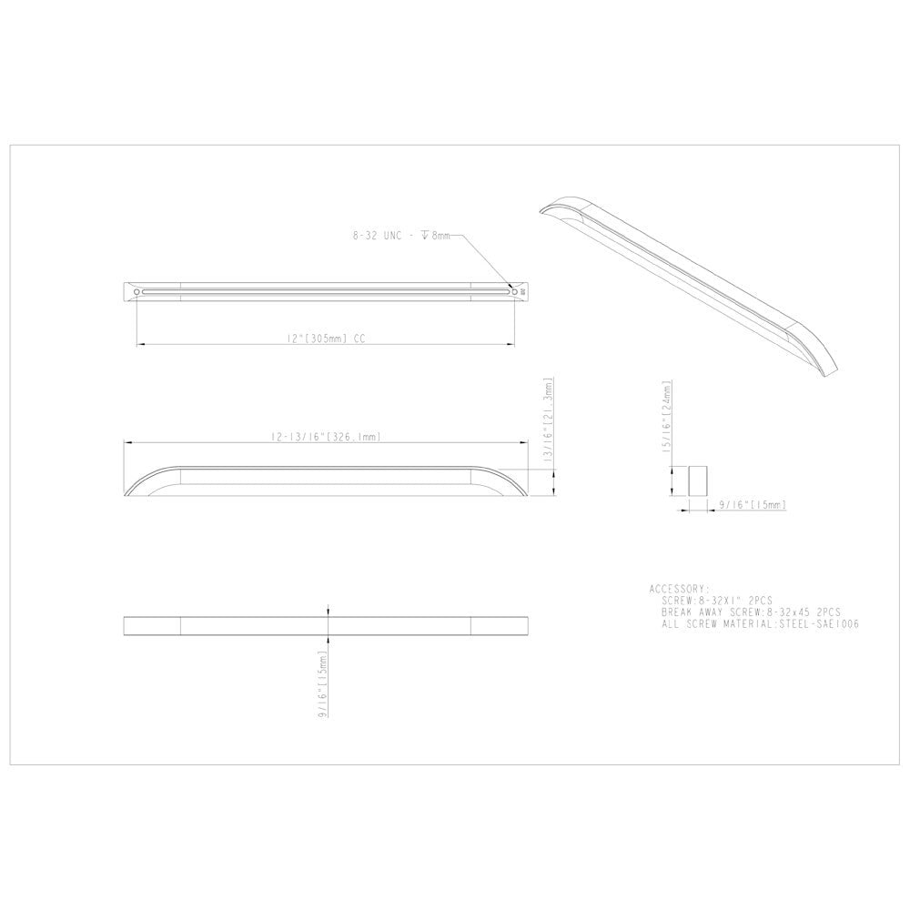 Hardware Resources 32 mm Center-to-Center Satin Nickel Elara Cabinet Pinch Pull