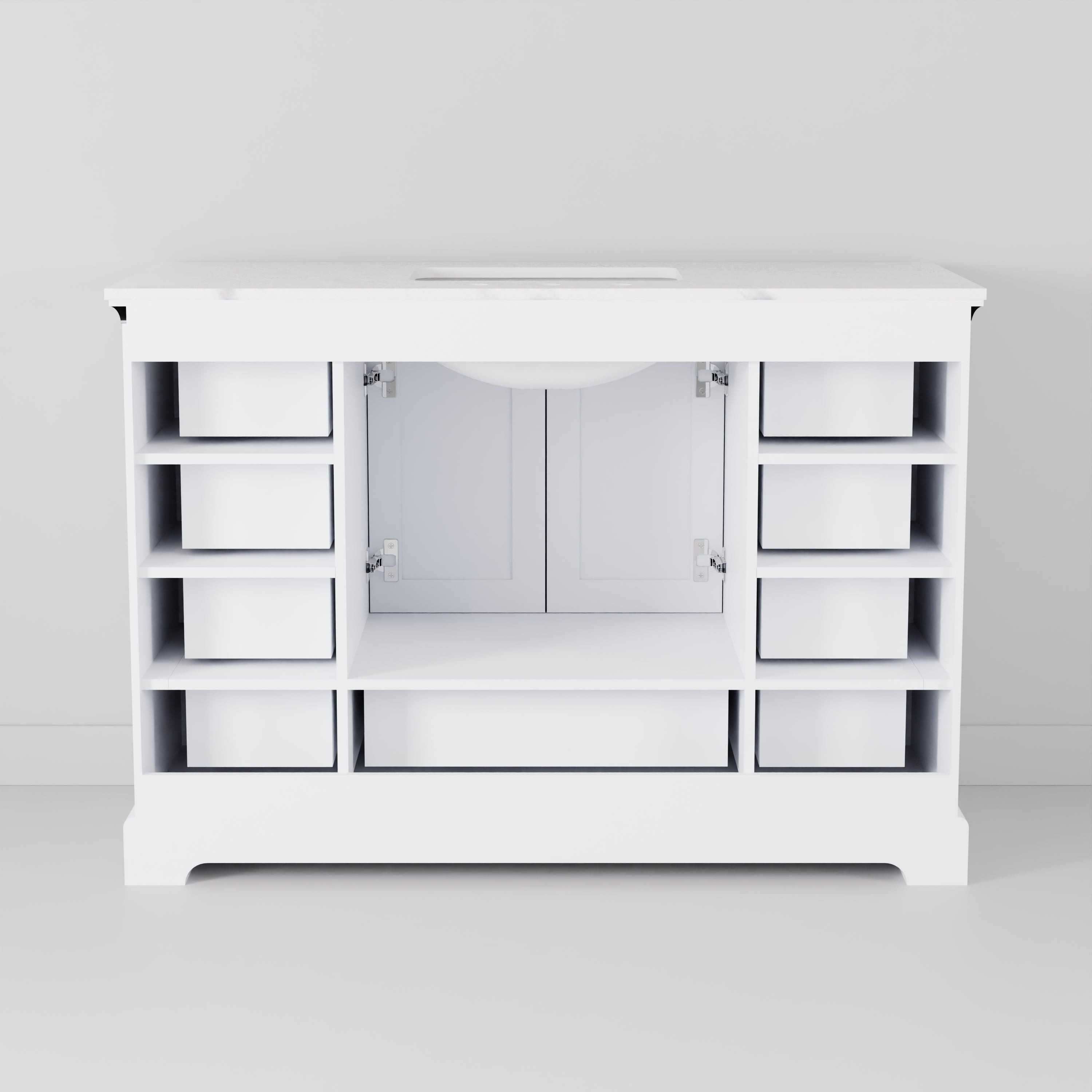 Dukes 48 in. W x 22 in. D White Single Bath Vanity