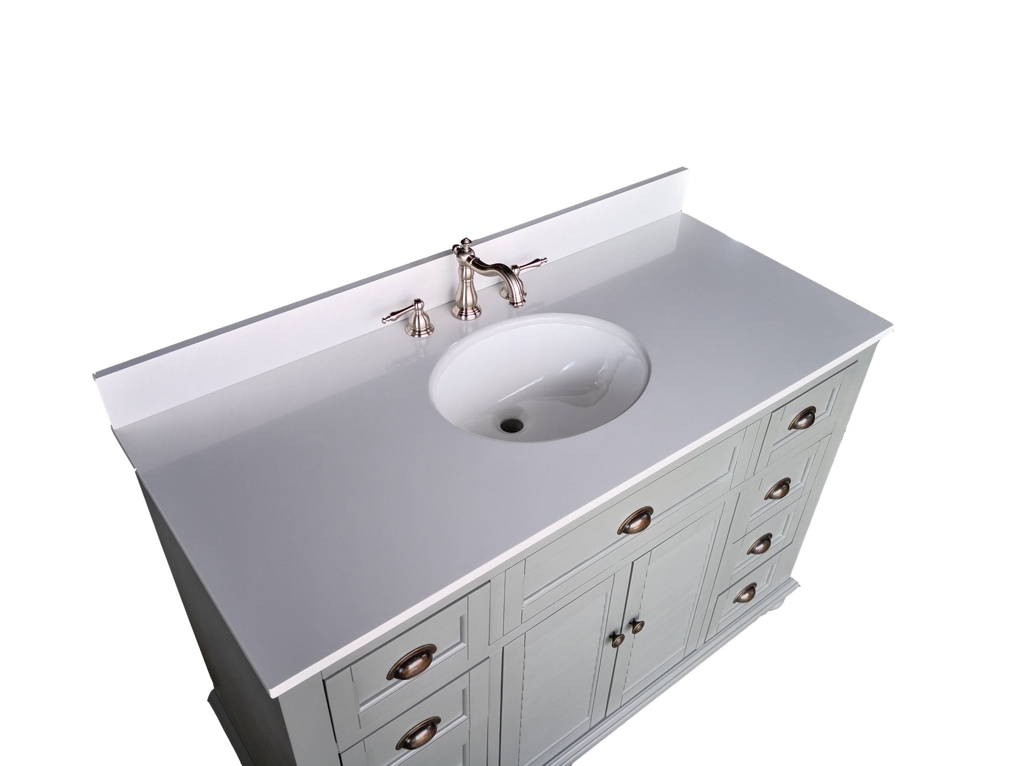 Chans Furniture GD-28329CK 49" Benton Collection Cottage style Glennville Bathroom Sink Vanity (Grey)