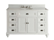 Chans Furniture GD-28327W 49" Cottage Style White Glennville Bathroom Sink Vanity