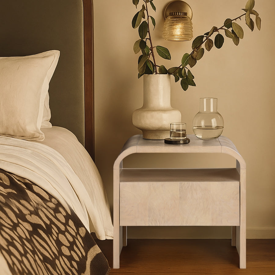 Giada Solid Wood And Veneer Nightstand
