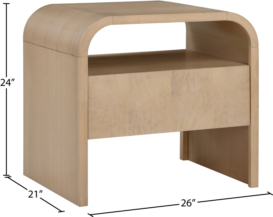 Giada Solid Wood And Veneer Nightstand