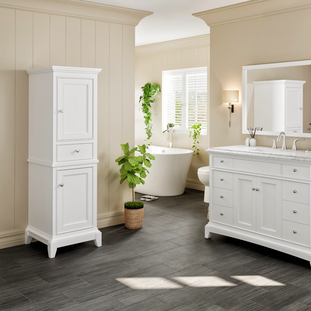 Eviva Elite Stamford 21 in. W x 18 in. D Freestanding Linen Cabinet