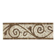 NOCHE TRAVERTINE & LIGHT TRAVERTINE ART BORDER HONED