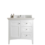 James Martin Palisades 36" Single Vanity in Bright White with 3cm Countertop