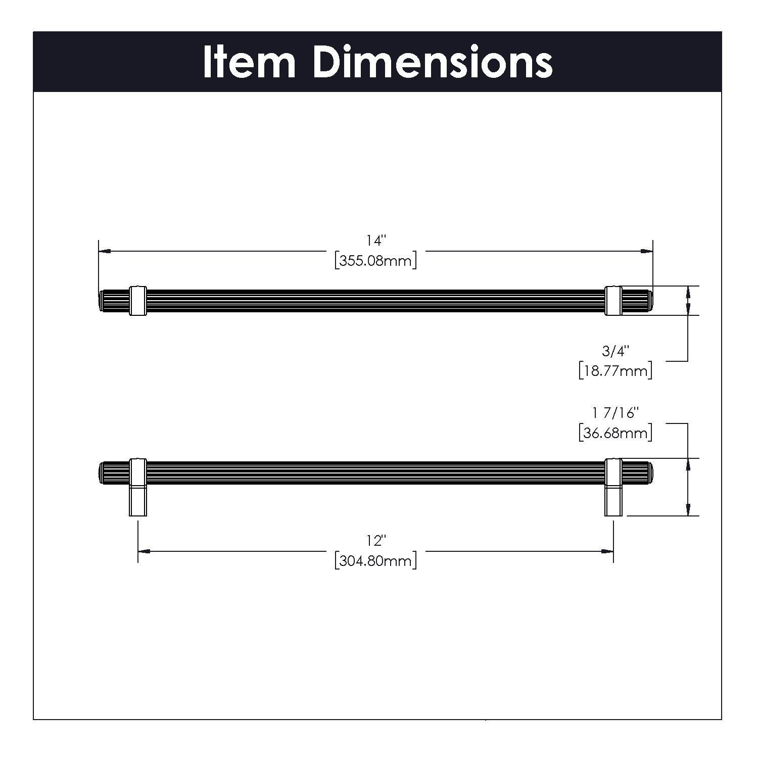 Belwith 12 Inch Center to Center Sinclaire Pull (B076894)