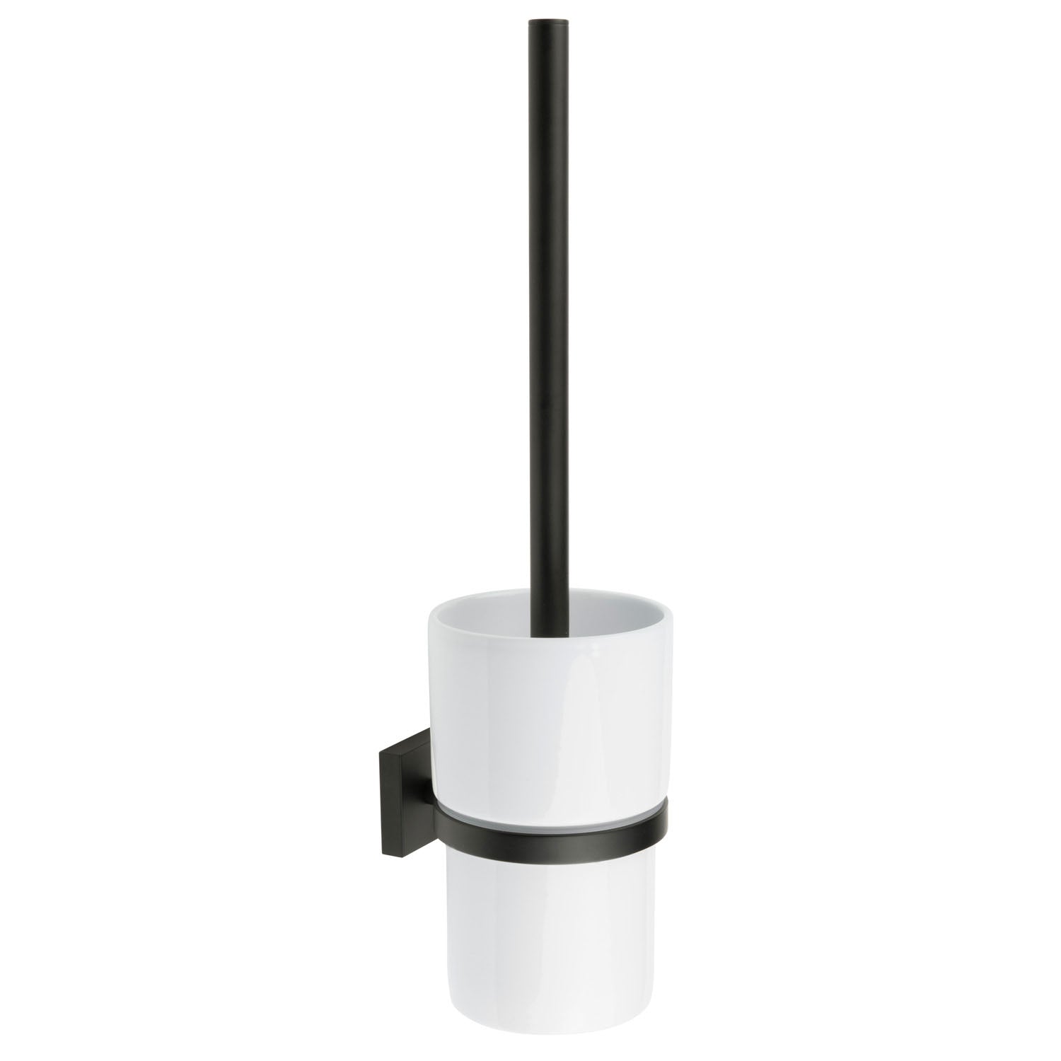 HOUSE - Toilet Brush incl Container in Frosted Glass wall mounted