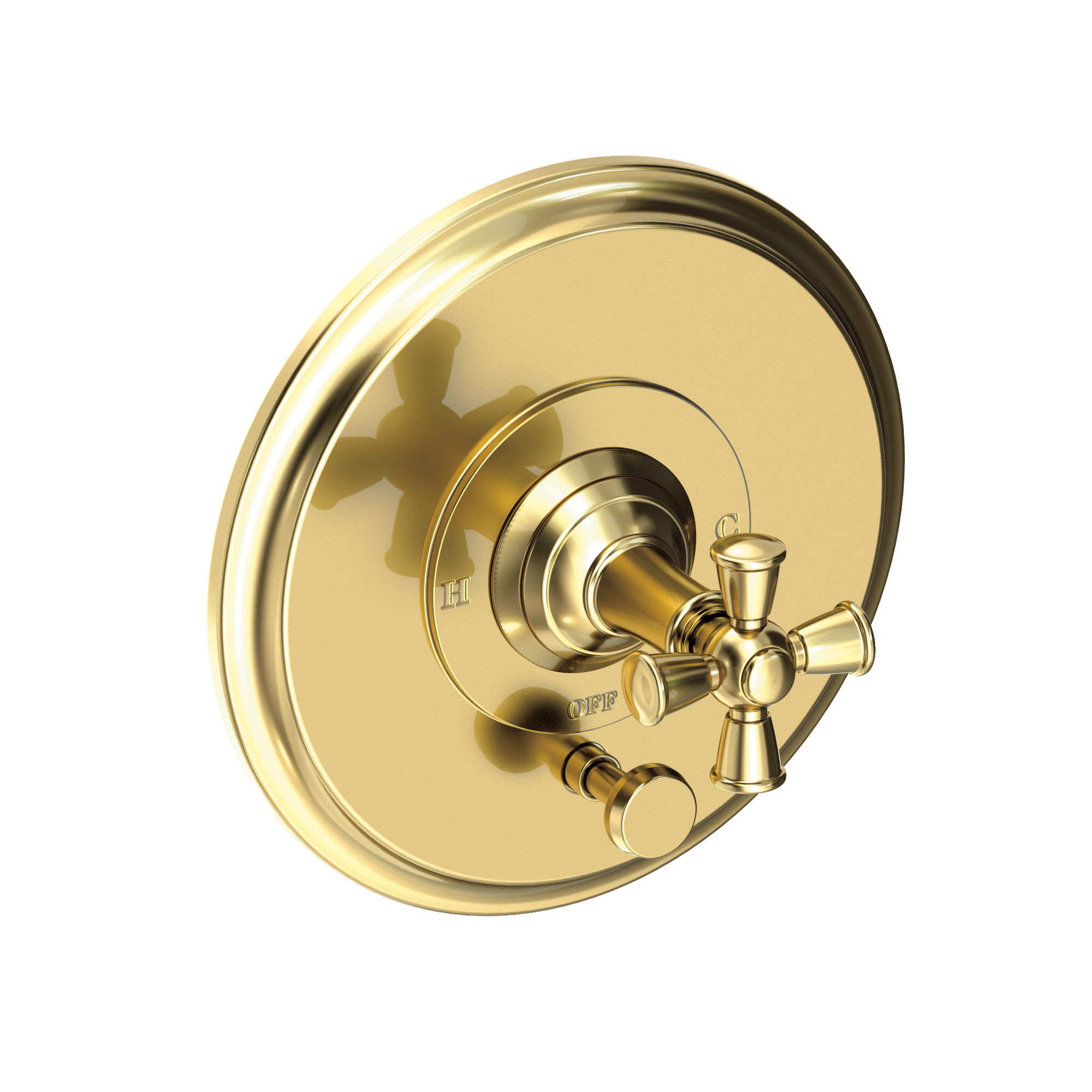 Newport Brass Aylesbury Balanced Pressure Tub & Shower Diverter Plate with Handle