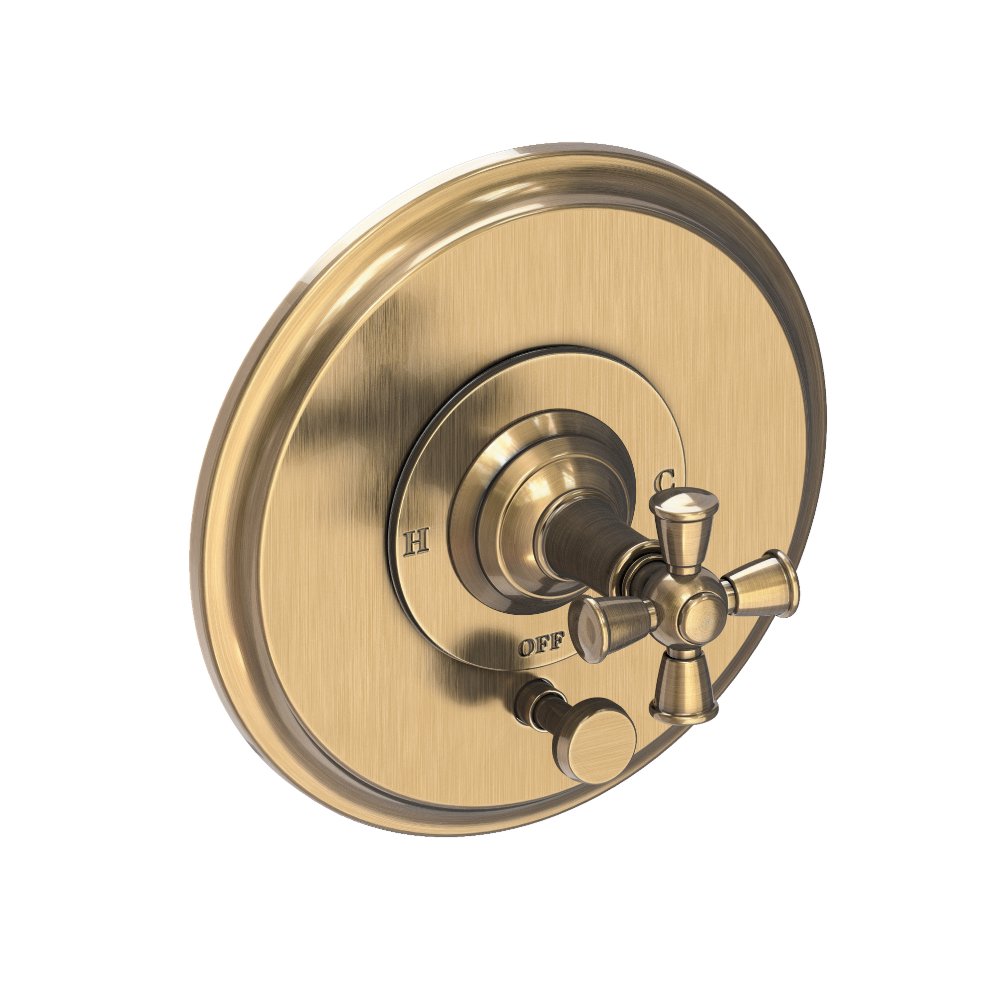 Newport Brass Aylesbury Balanced Pressure Tub & Shower Diverter Plate with Handle