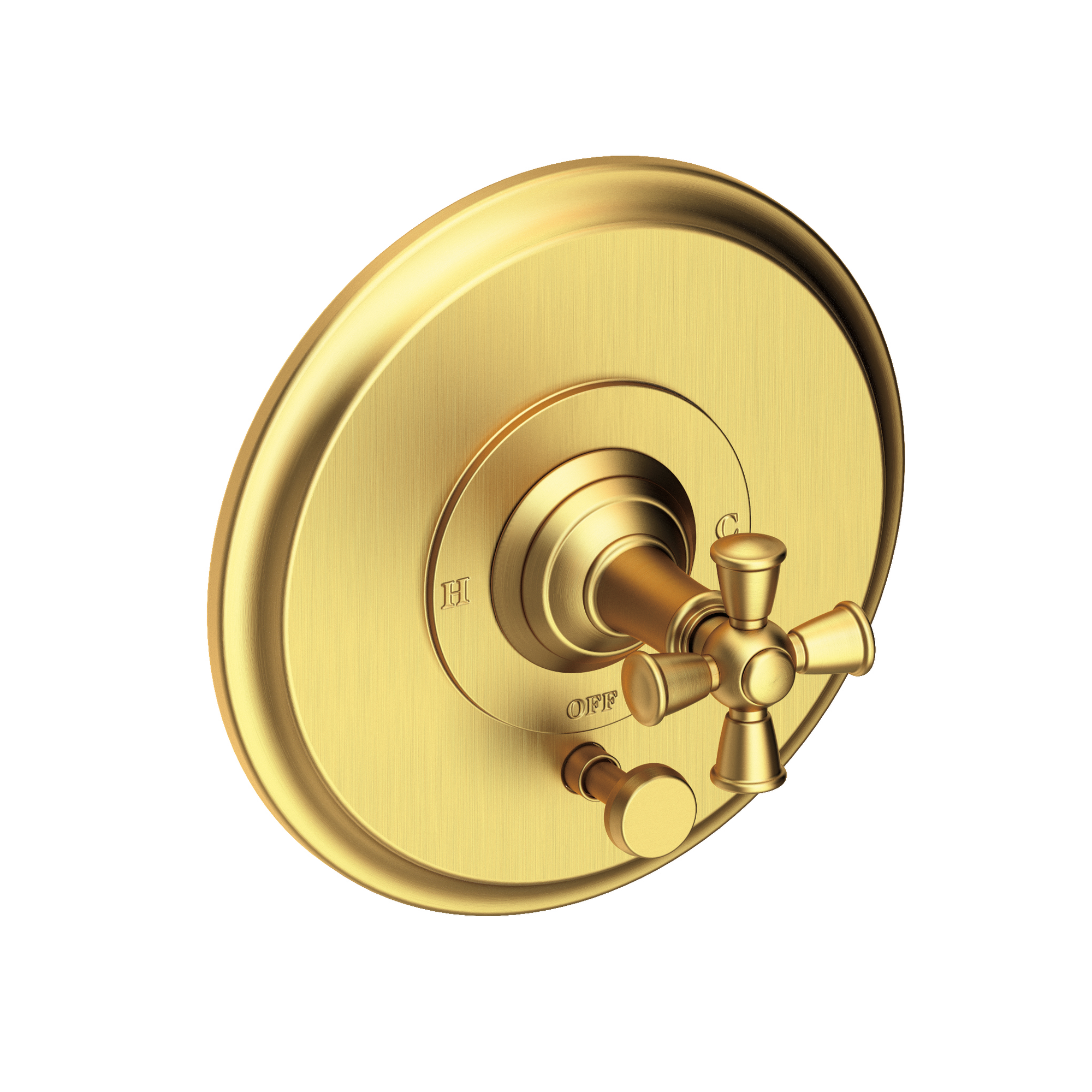 Newport Brass Aylesbury Balanced Pressure Tub & Shower Diverter Plate with Handle